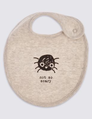 Pure Cotton Not So Scary Spider Bib